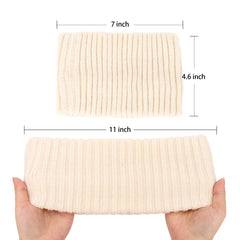 YISSION winter headbands white non-slip wide band close-up for secure fit and style.
