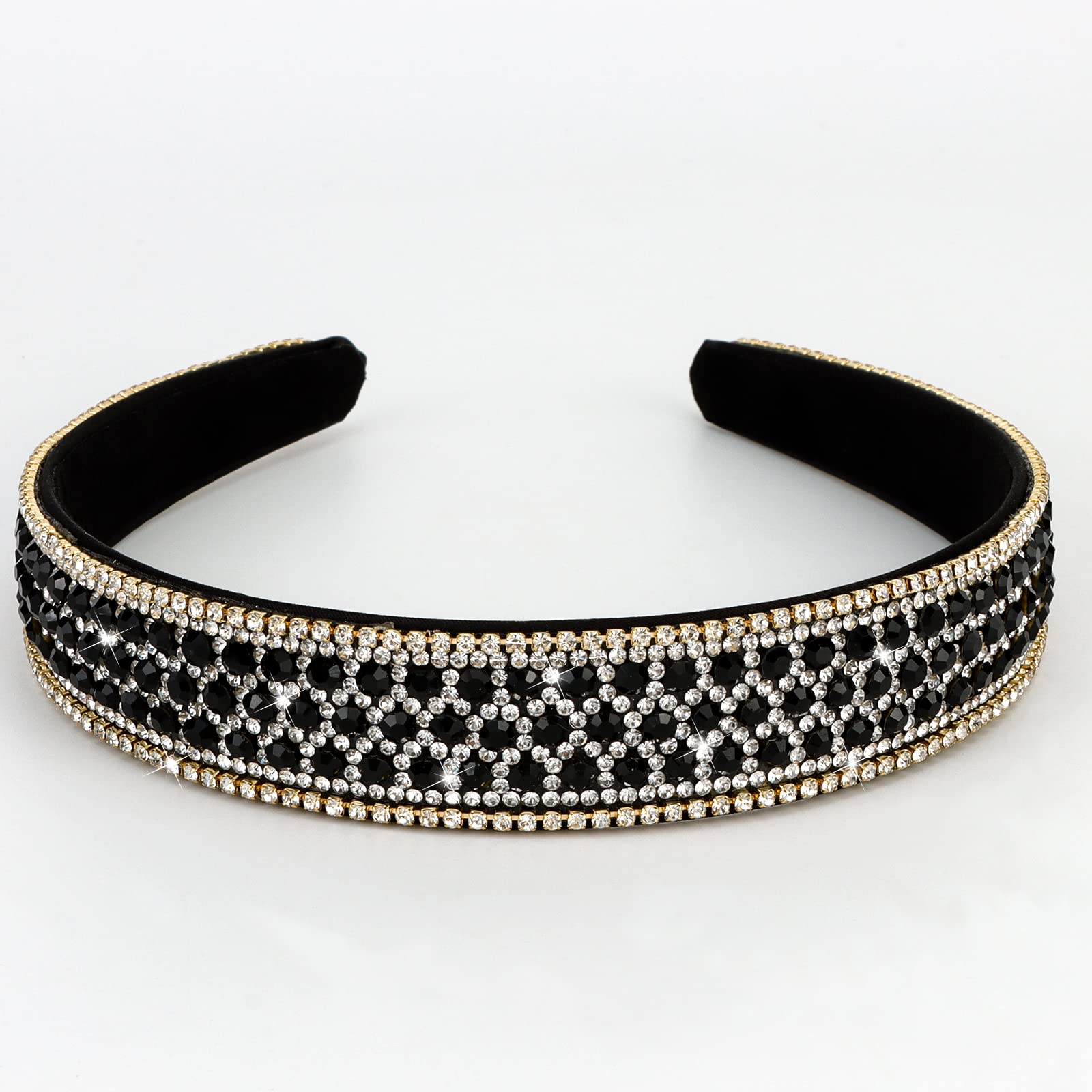 YISSION edge smooth rhinestones headband preventing snagging during wear