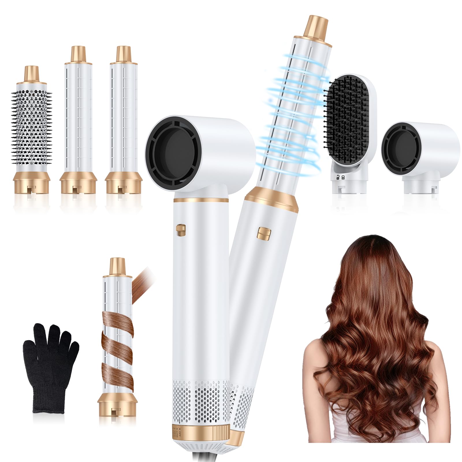 Yitrust blow dryer brush full setup shows all-in-one styling for quick looks