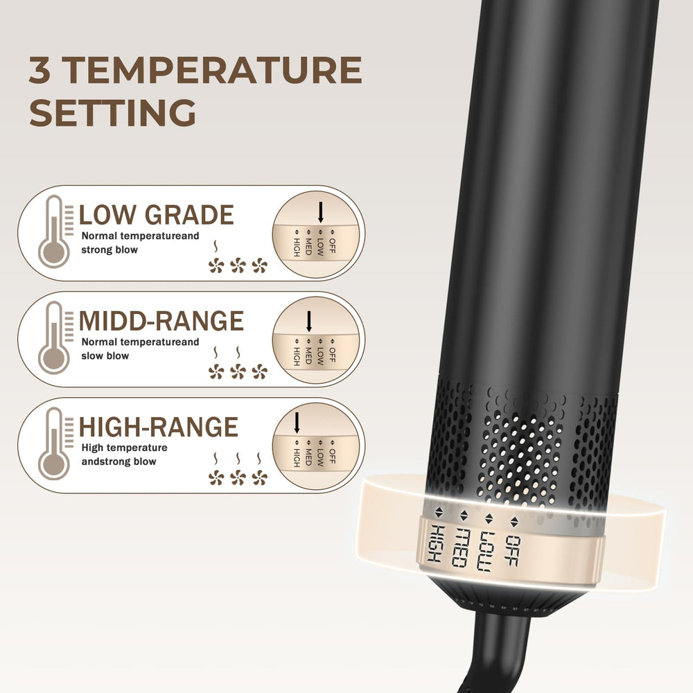 Yitrust detachable hot air brush demonstrates travel-friendly, compact styling convenience