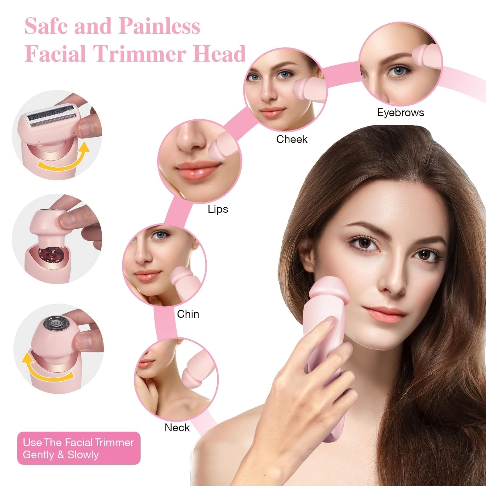 YIZER Livora shaver interchangeable heads enable customized grooming zones