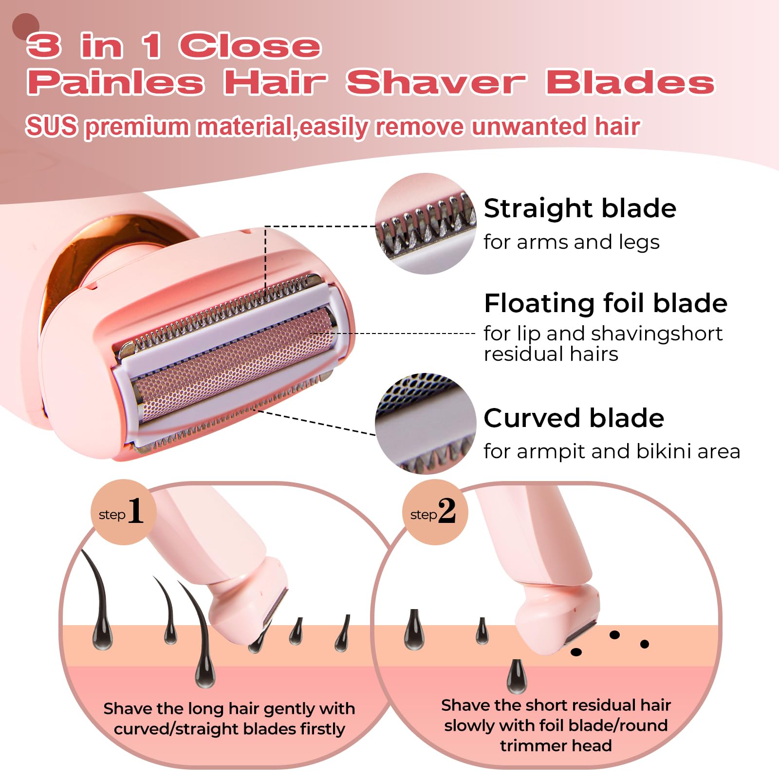 YIZER Livora shaver IPX7 waterproof design for shower shaving