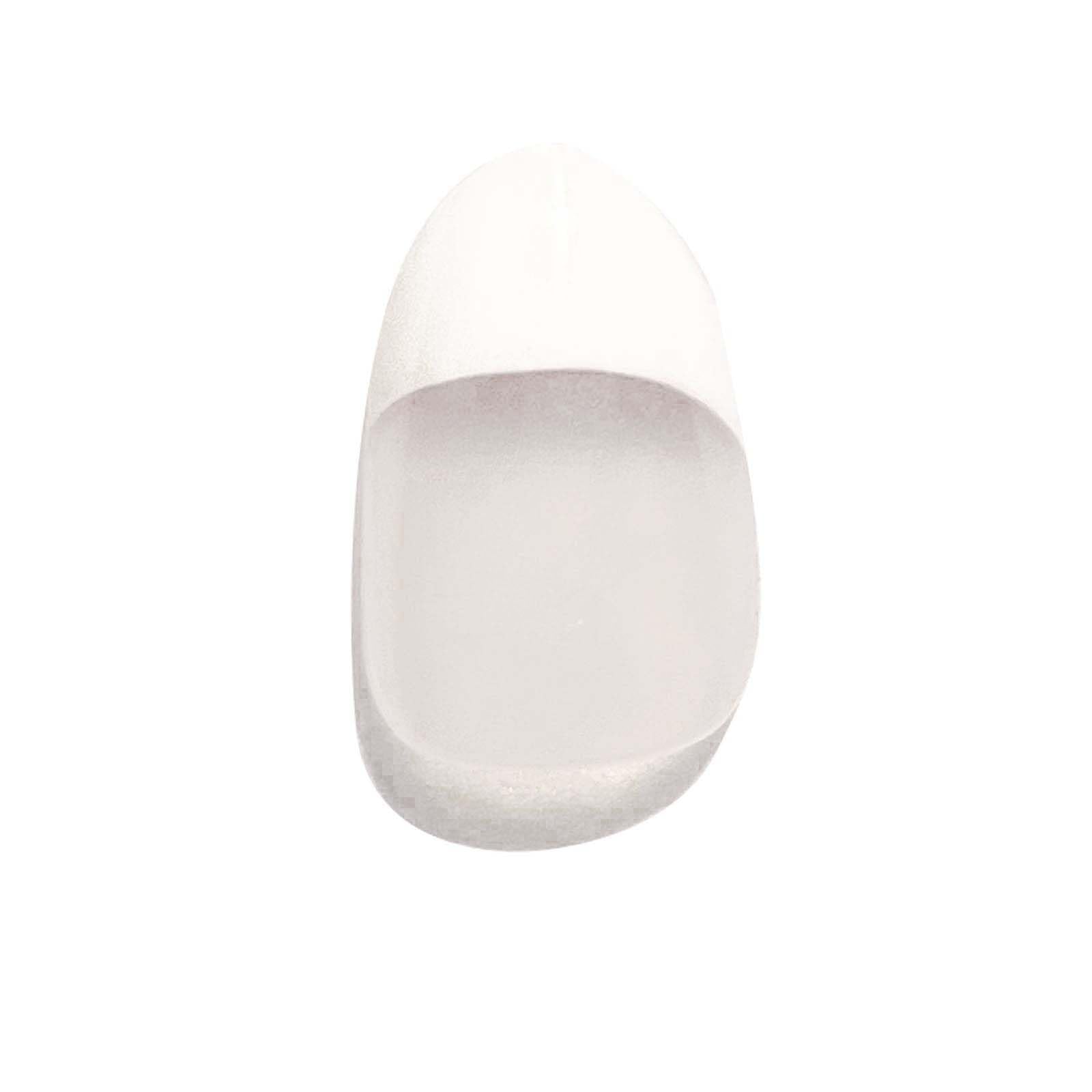 YIZHUO white French tip on clear base close up for elegant nails