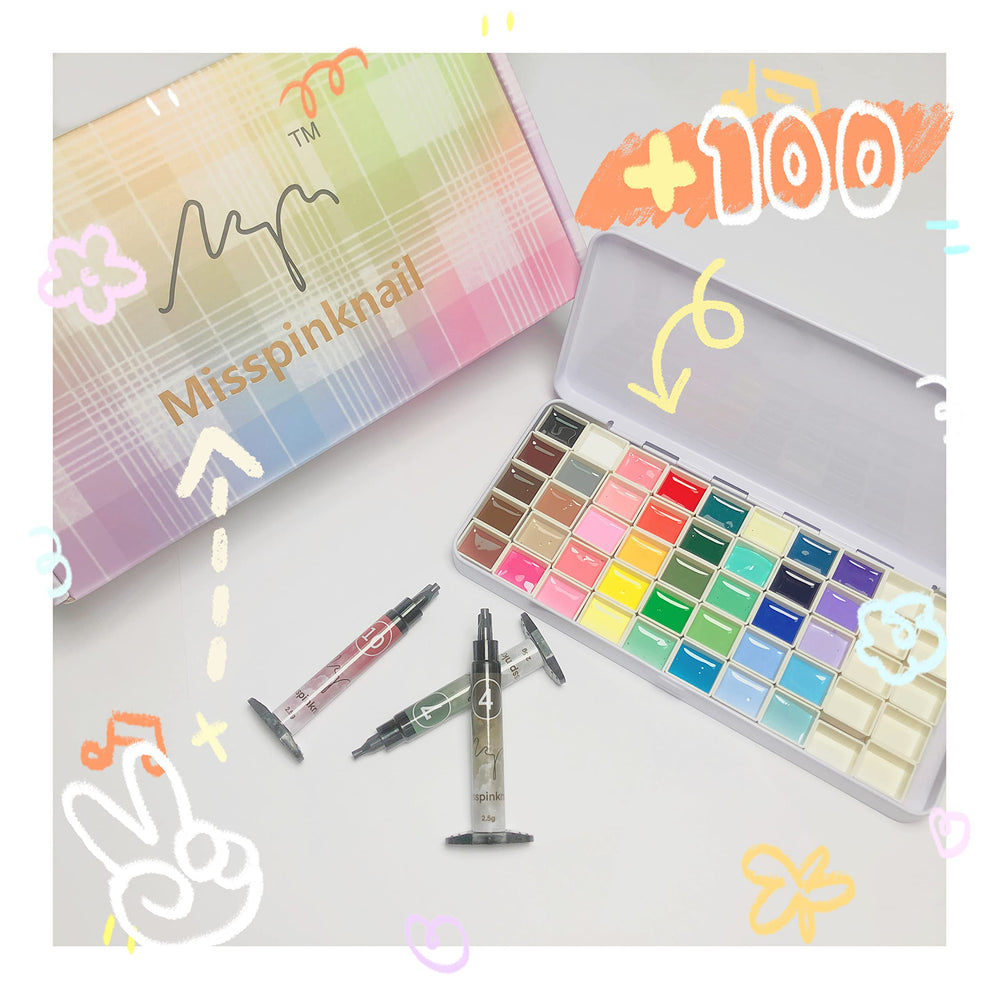 YJMyujimi gel palette 40 colors offer versatile nail art options.