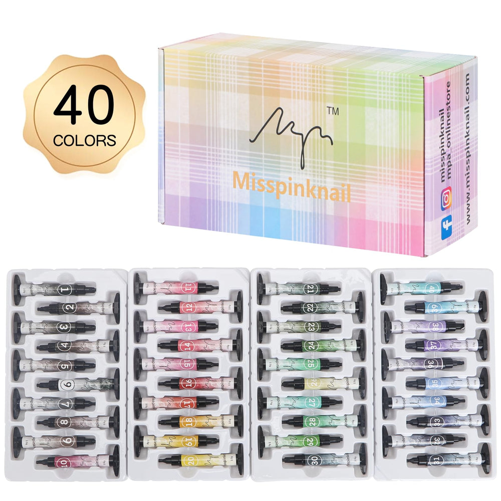 YJMyujimi gel palette drawer view reveals colors for precise nail art.
