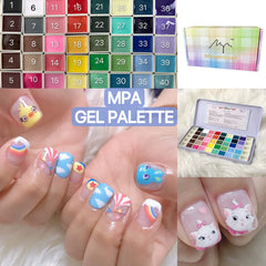 YJMyujimi gel palette pouring cubes enables clean mixing for custom shades.