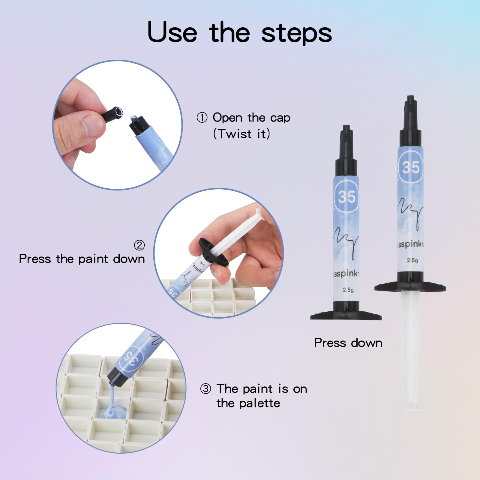 YJMyujimi gel palette thin layer reveals true pigment when applied.