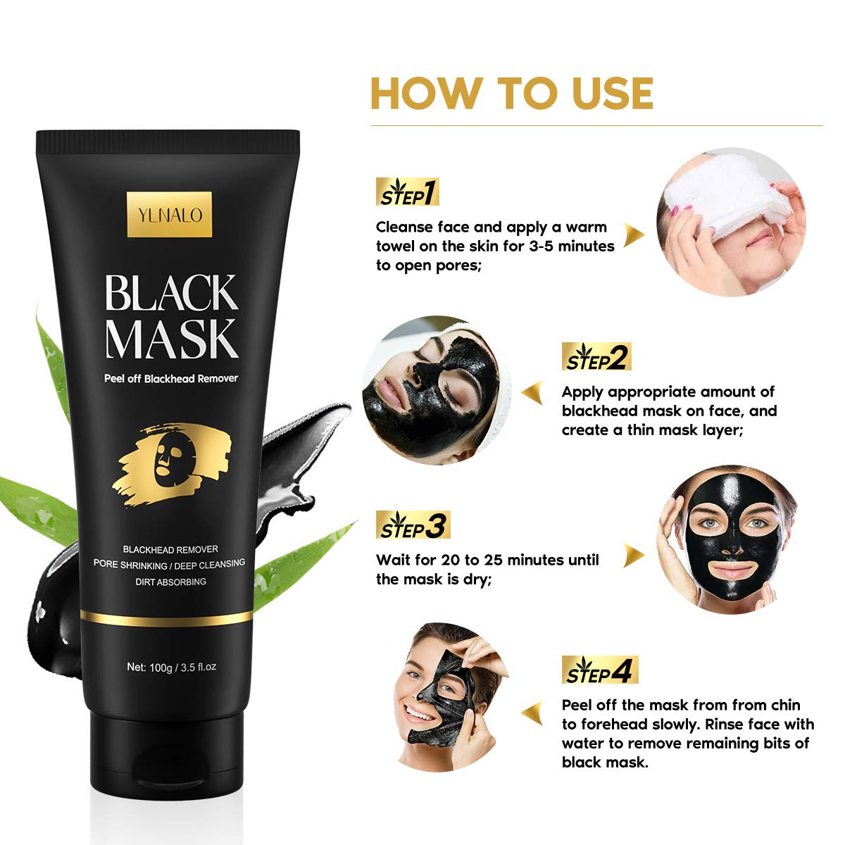YLNALO blackhead extractor tools featured for precision removal of blemishes.