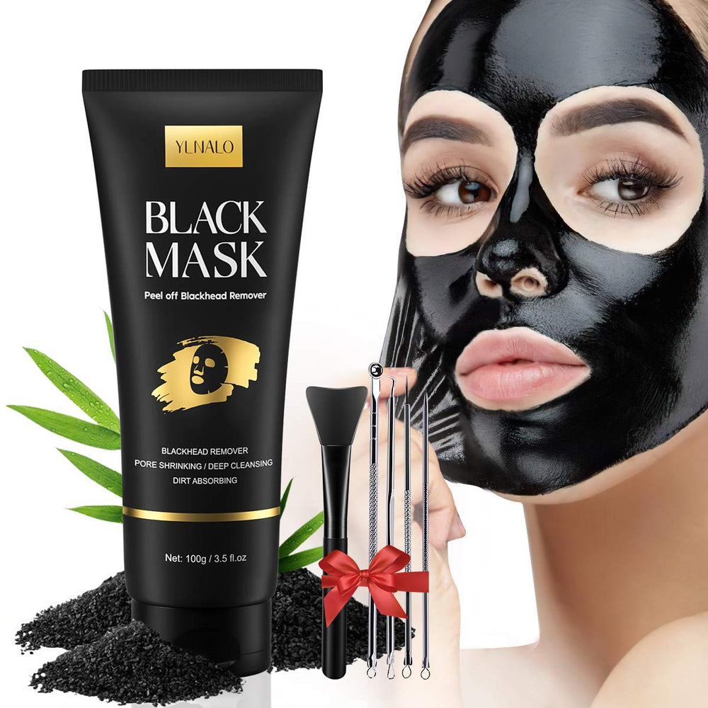 YLNALO blackhead remover mask kit packaging shown for beginner-friendly pore cleansing routine.