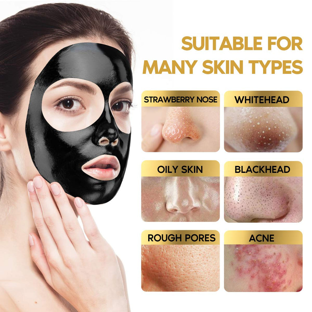 YLNALO charcoal peel-off mask application demonstrates easy pore-cleanse and oil balance during use.