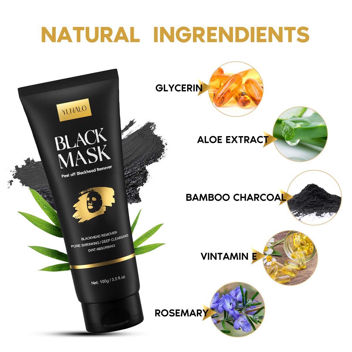 YLNALO deep cleansing pore-opening effect seen in close-up texture after mask use.