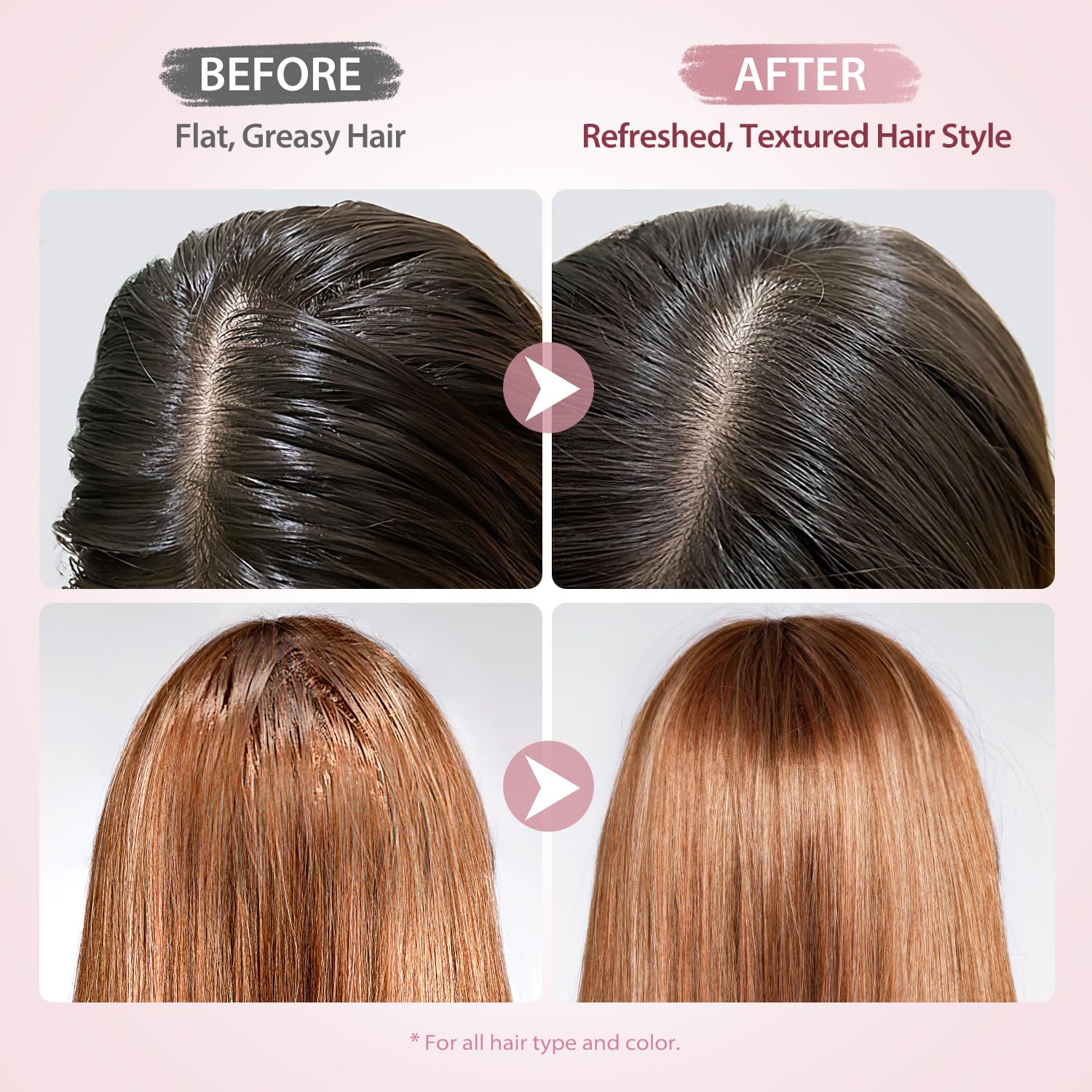 YLNALO dry shampoo powder travel-size compact ideal for quick touch-ups