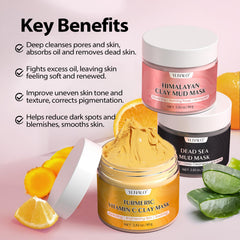 YLNALO Himalayan mud mask pore cleanse for detox and gentle exfoliation