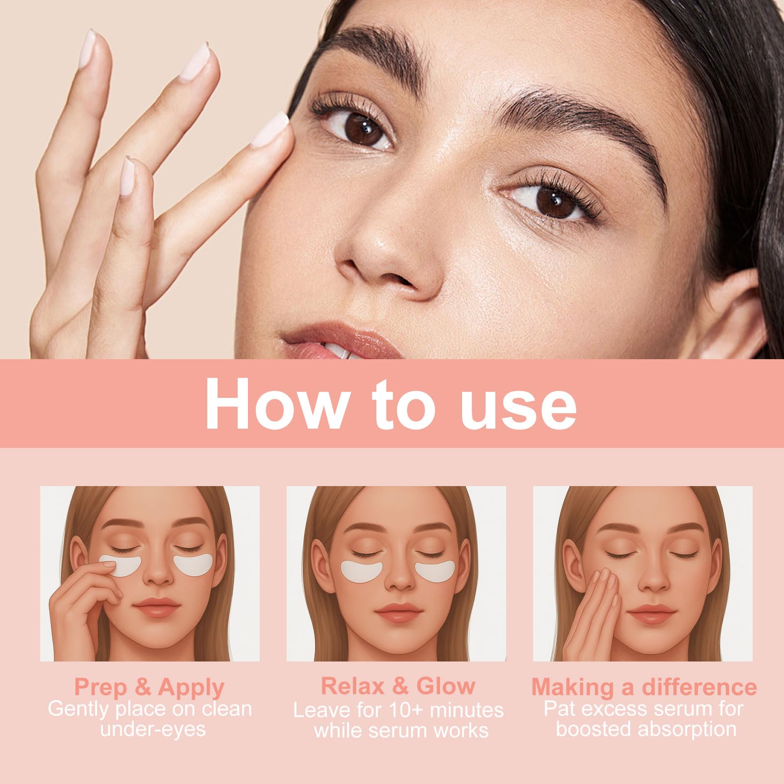 YLOTRE Novalift Micro Eye Patches on application ritual for refreshing routine.