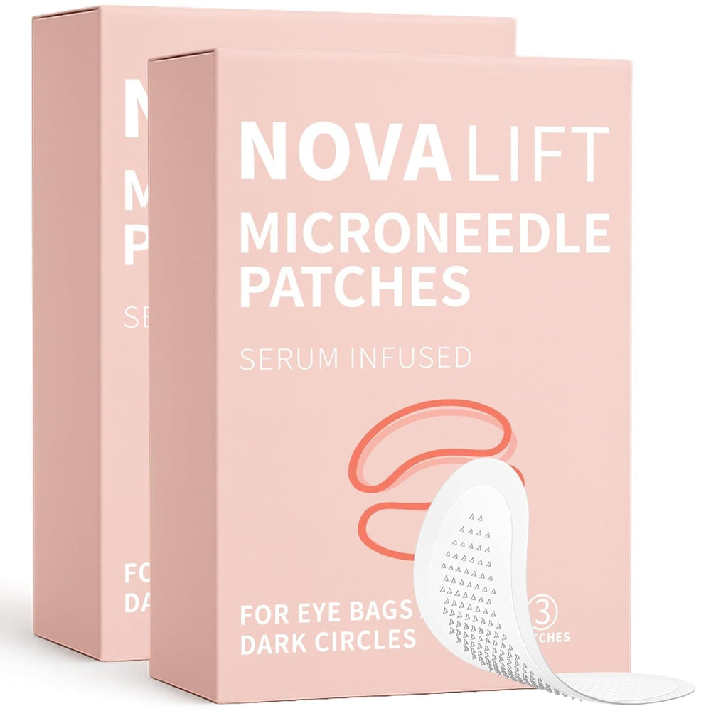 YLOTRE Novalift Micro Eye Patches pack image showing hydration for under-eye puffiness.