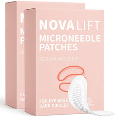 YLOTRE Novalift Micro Eye Patches pack image showing hydration for under-eye puffiness.