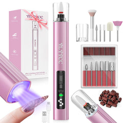 YLYYCC cordless nail drill with front lights enables precise manicures.