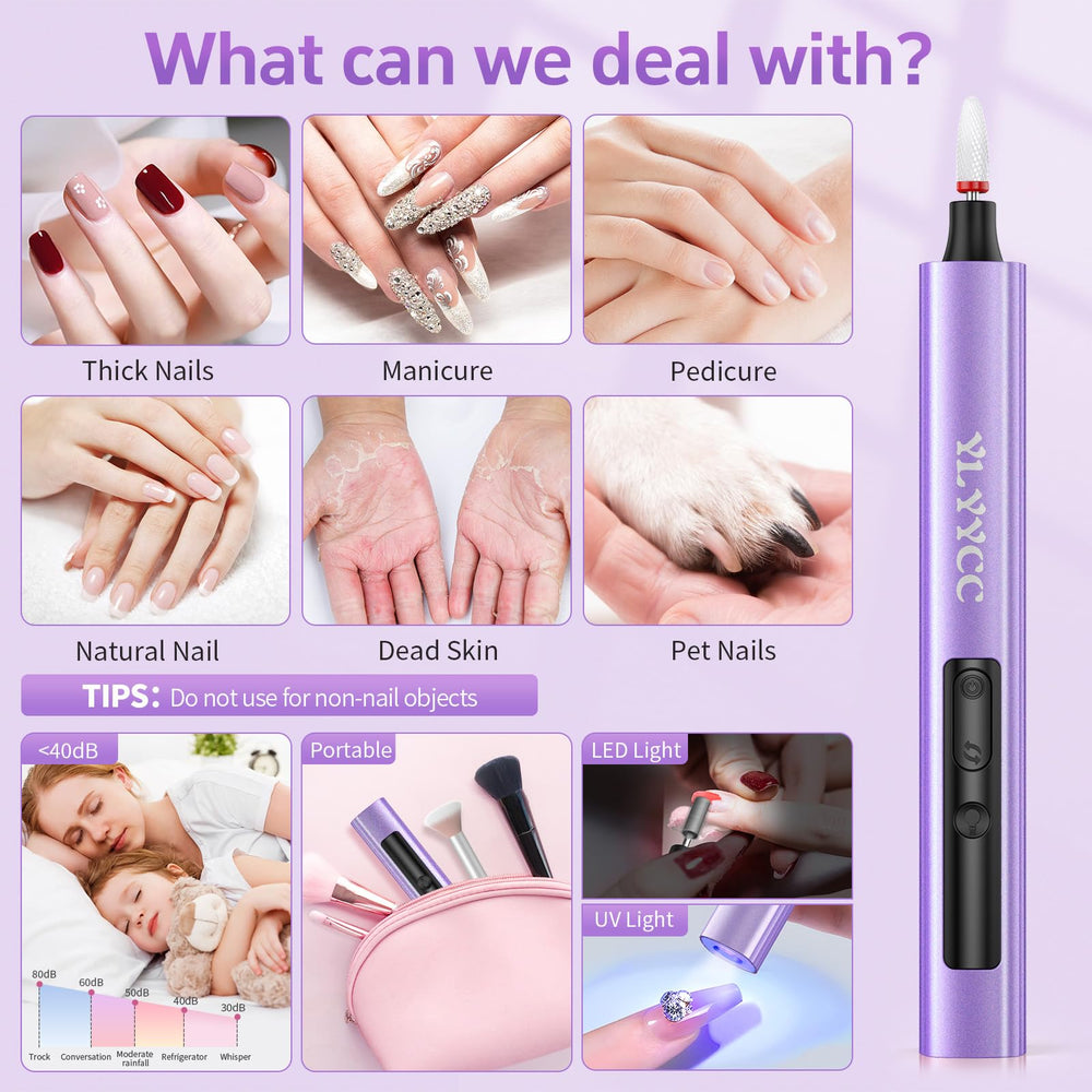 YLYYCC portable kit with four front lights for clear nail work