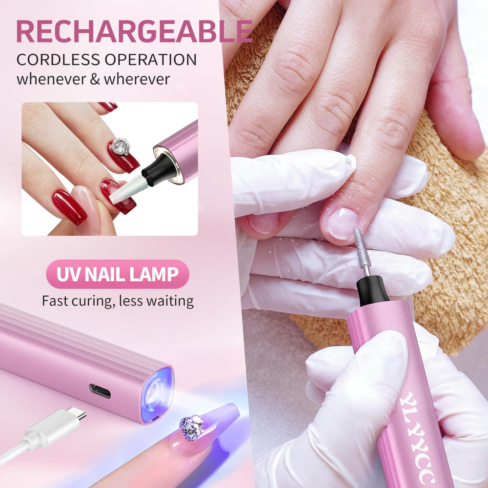 YLYYCC portable nail drill enables on-the-go manicures.