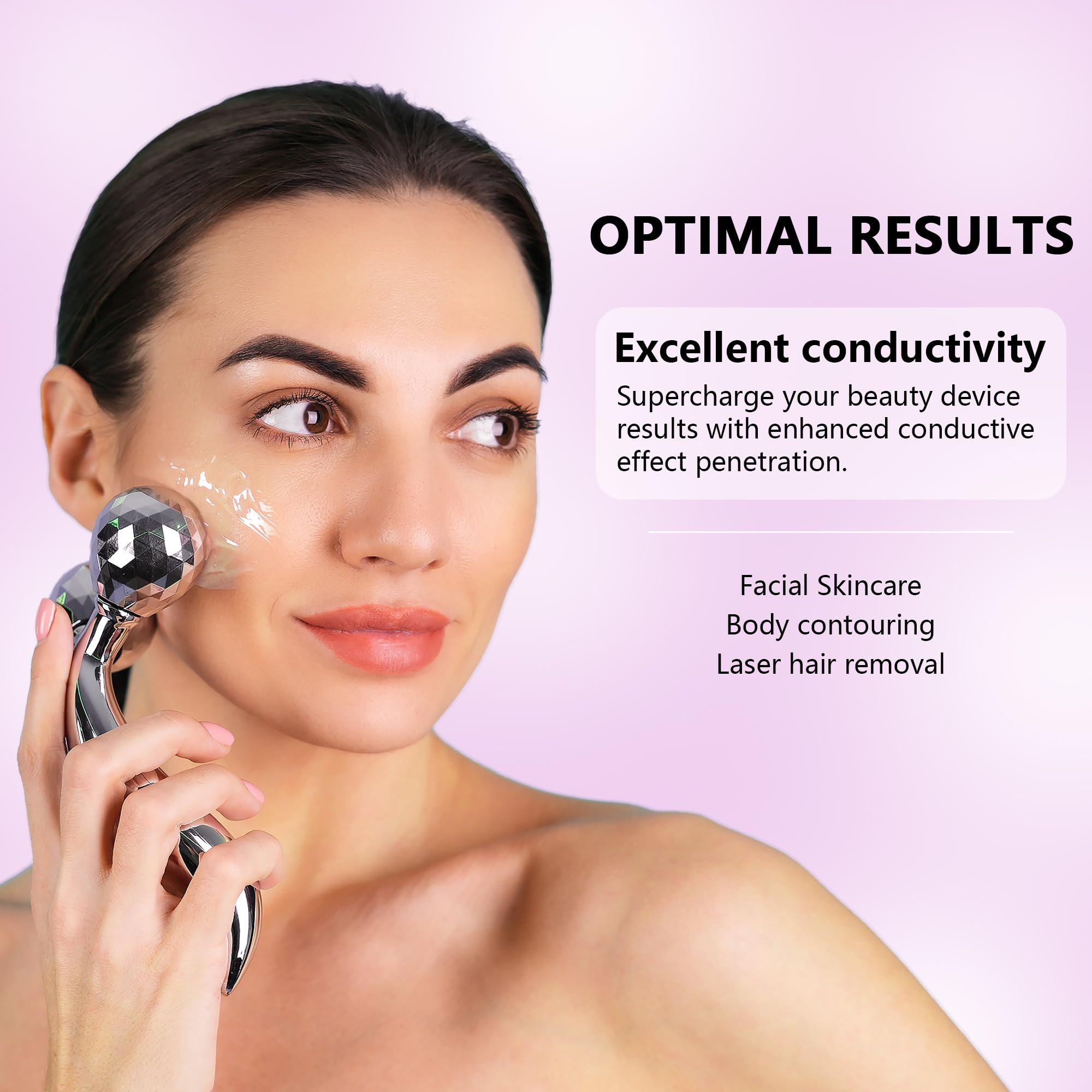 YMEYFAN conductive gel shown with microcurrent device for smooth glide