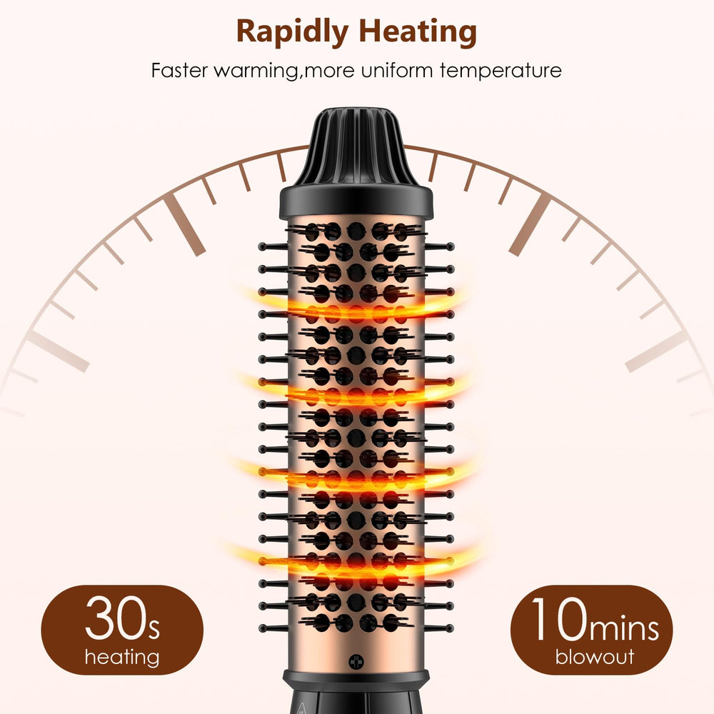 Ymguspri thermal brush detachable head highlights easy storage and switching.
