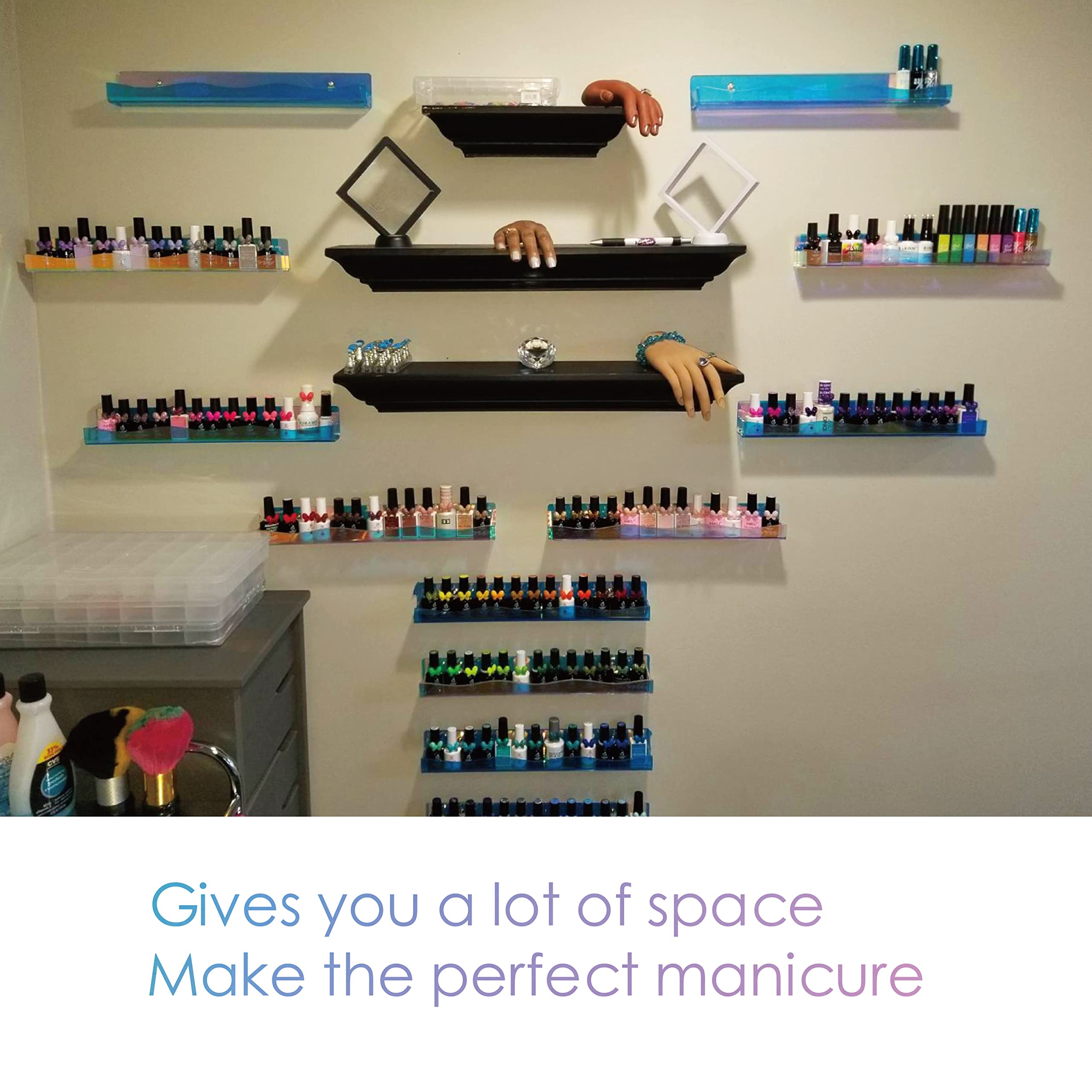 YMVV neat-dresser-space-saving-design keeps vanity or counter tidy.