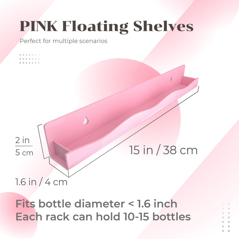 YMVV removable stoppers keep bottles secure on the shelf.