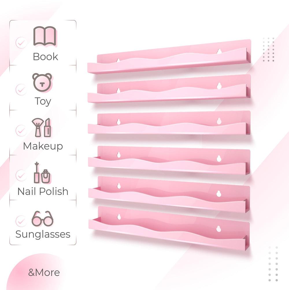 YMVV wall-mounted rack with wavy design saves counter space.