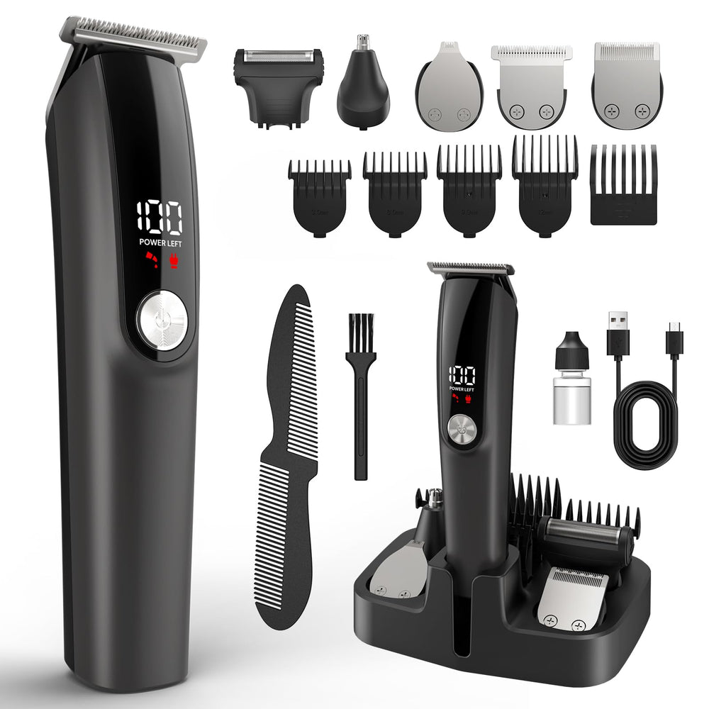 Ynasen beard trimmer set front view for precise grooming on demand