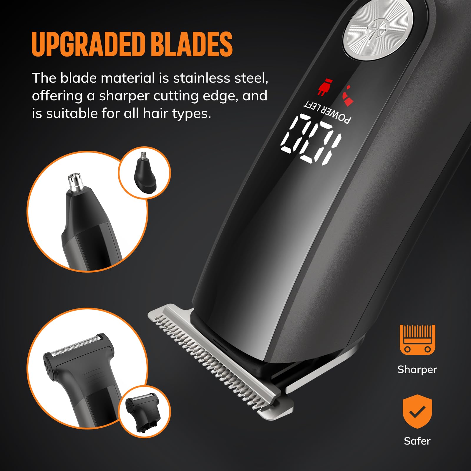 Ynasen cordless trimmer in use lets you groom anywhere, travel-friendly