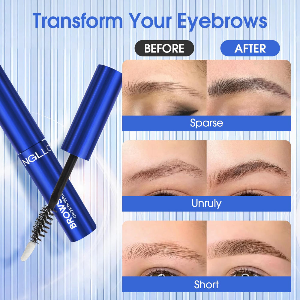 YNGLLC Eyebrow Growth Serum dual-brush enables precise application.
