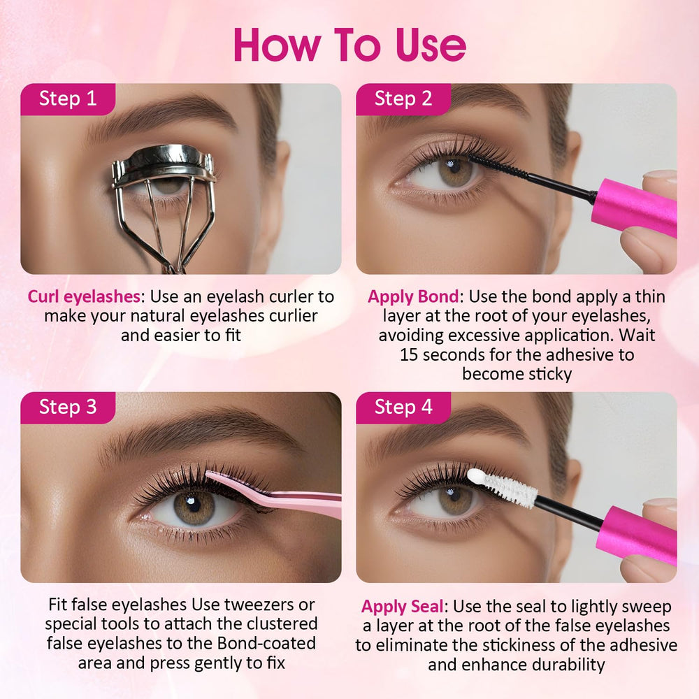 YNGLLC Lash Bond and Seal compatible with clusters or full strips for DIY lashes