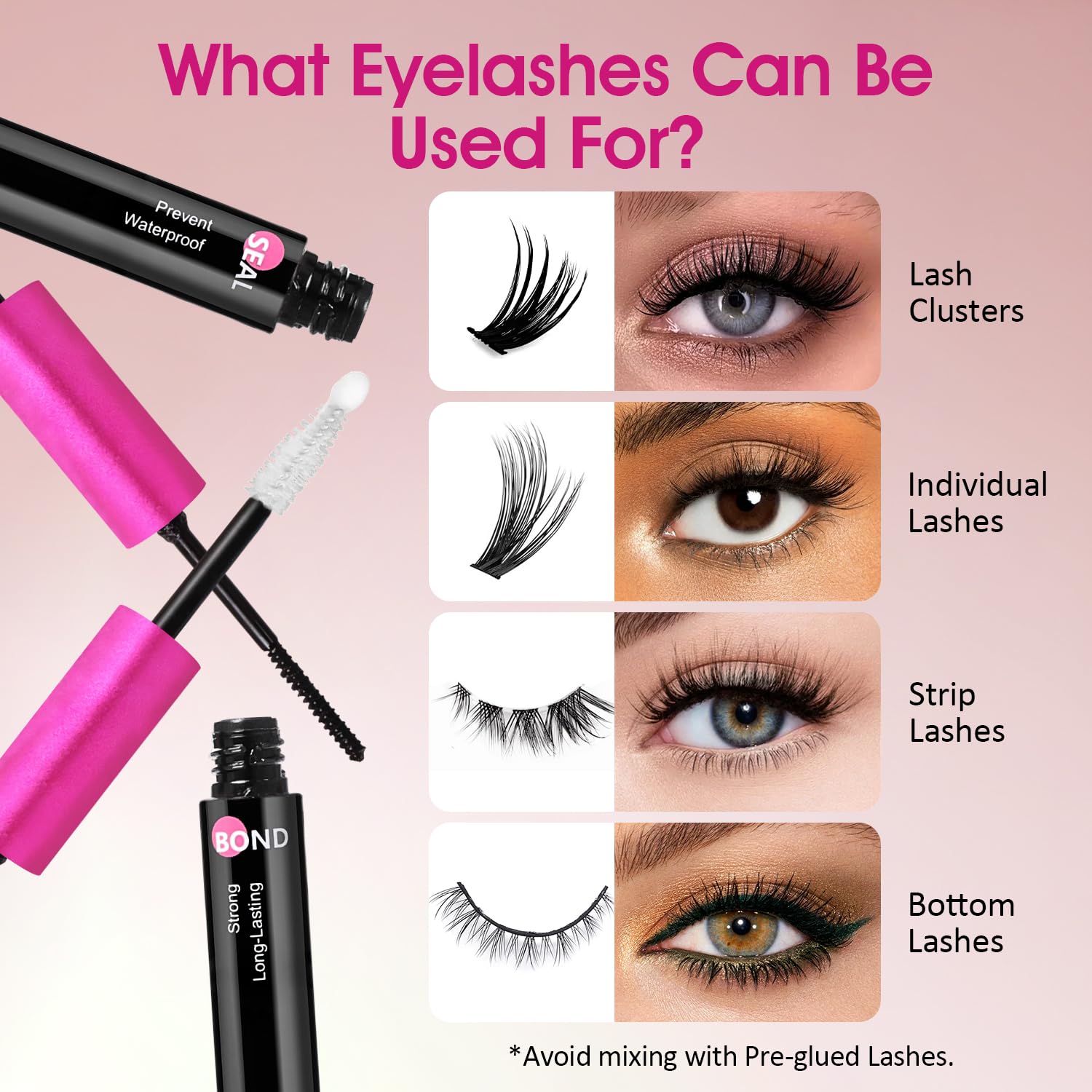 YNGLLC Lash Bond and Seal easy-removal formula leaves no sticky residue
