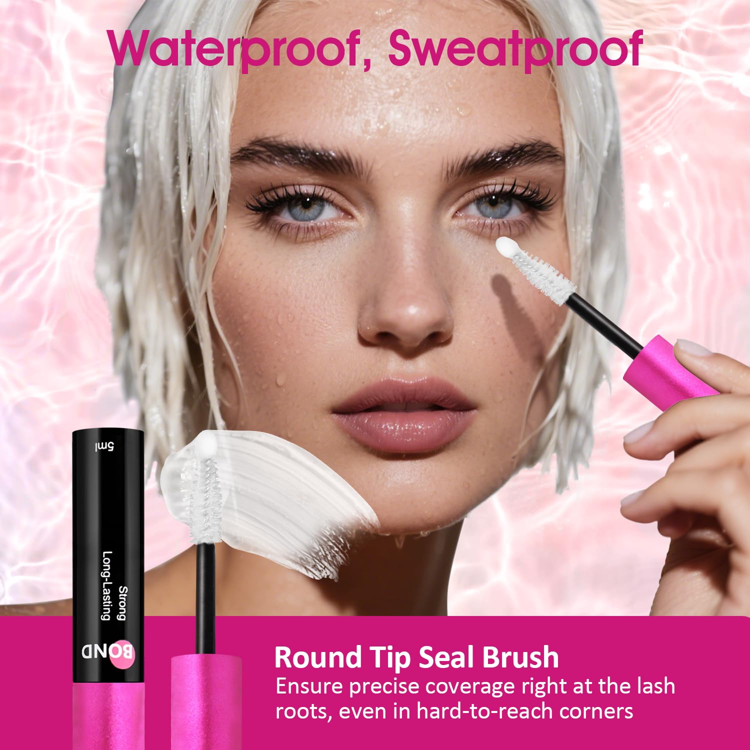 YNGLLC Lash Bond and Seal spiral brush 360 for even, clump-free application