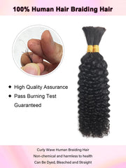 YNiSew bulk curly hair with loose strands for customizable volume