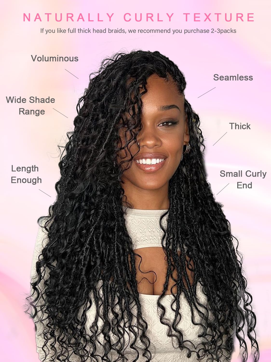 YNiSew lightweight braiding hair provides comfortable wear and less scalp tension