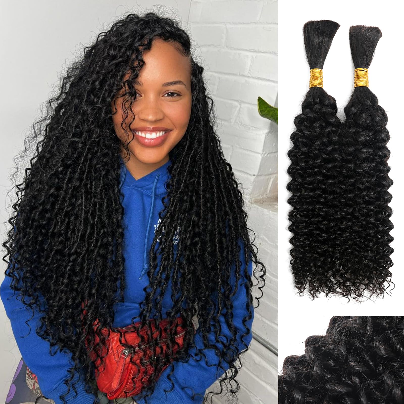 YNiSew two bundles no-weft braiding hair for versatile boho looks
