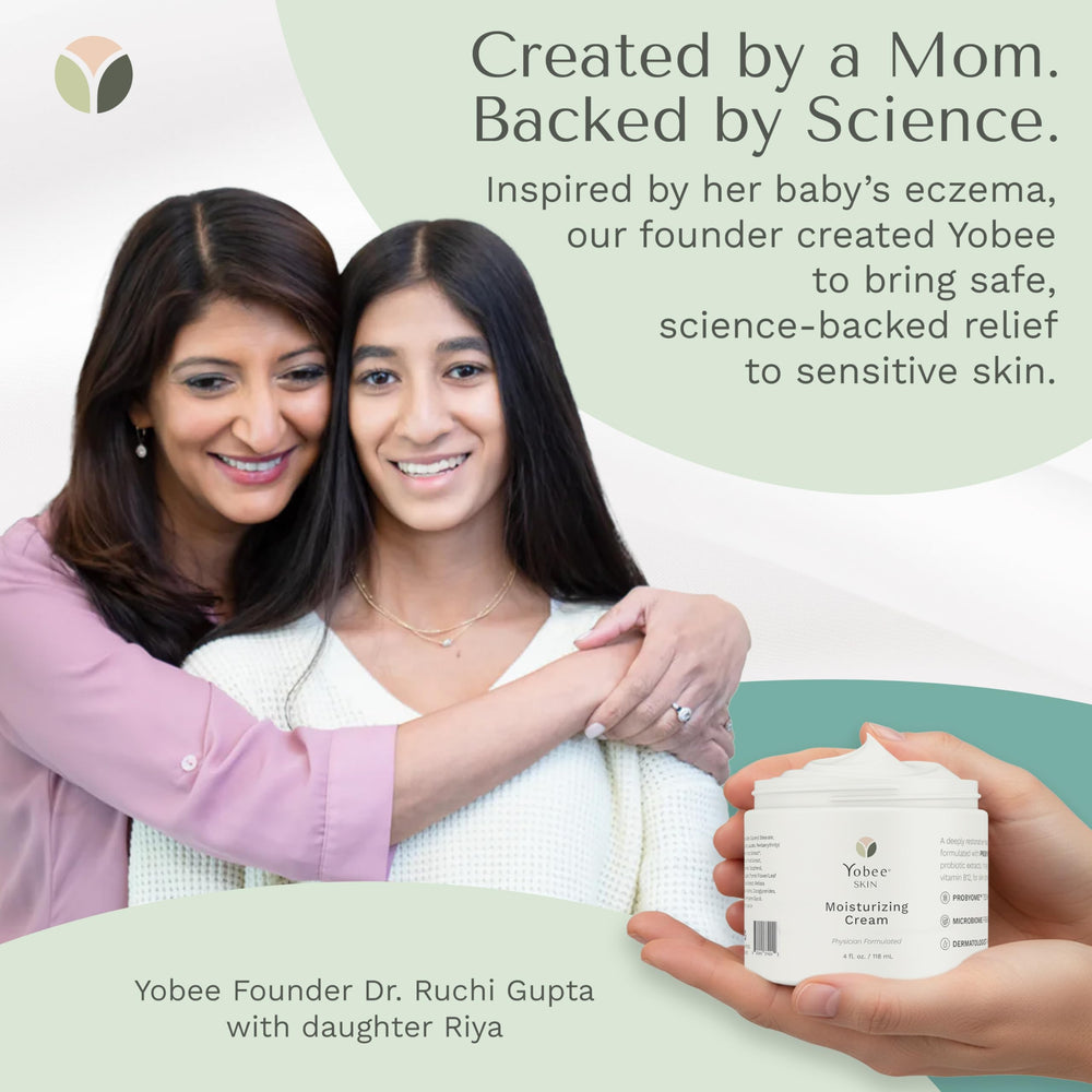 Ceramides, shea butter, and vitamin E seal in moisture and strengthen the barrier.