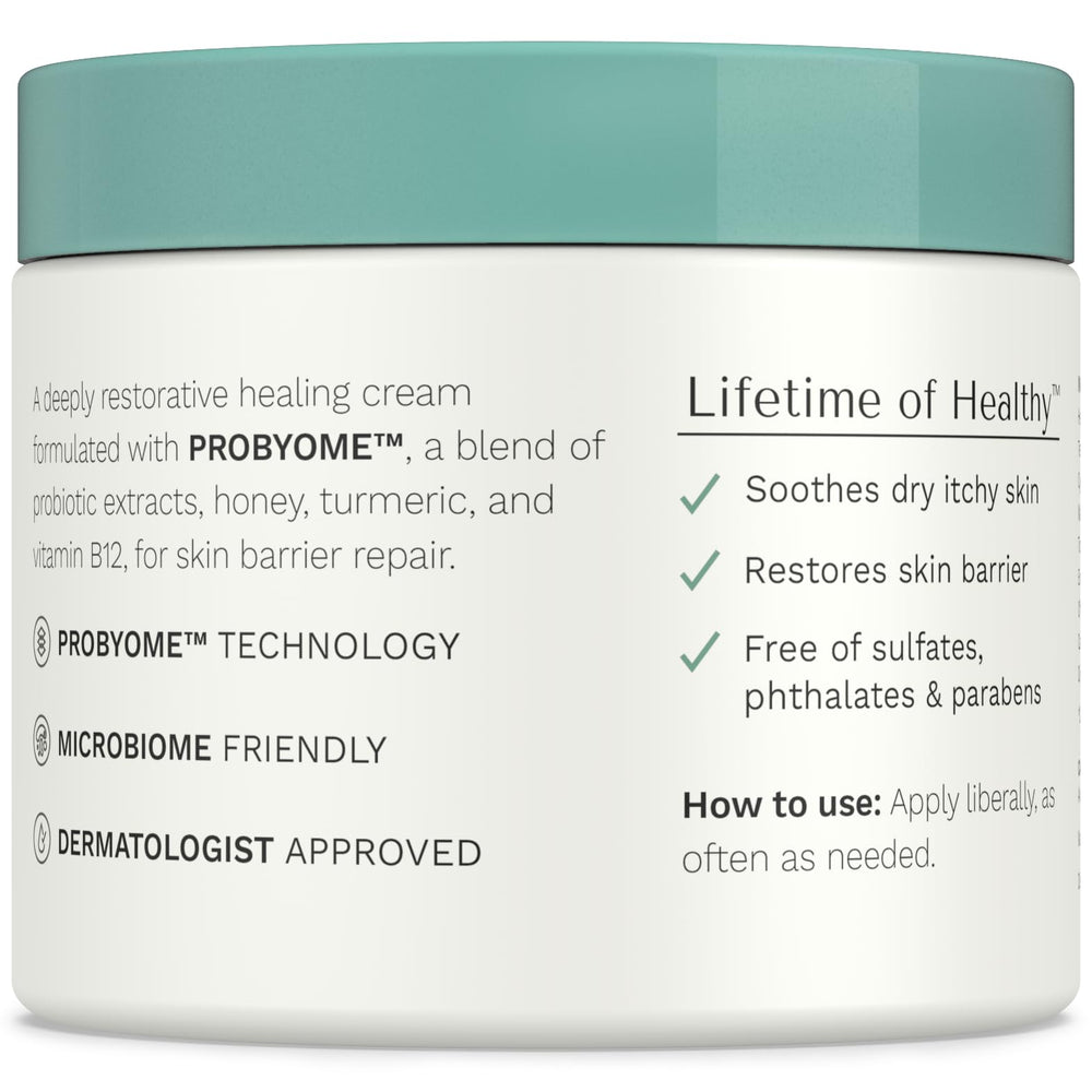 Family-friendly image shows adults and kids using fragrance-free moisturizer daily.