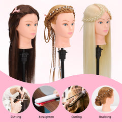 YODIDI mannequin head during a styling session demonstrates curling techniques