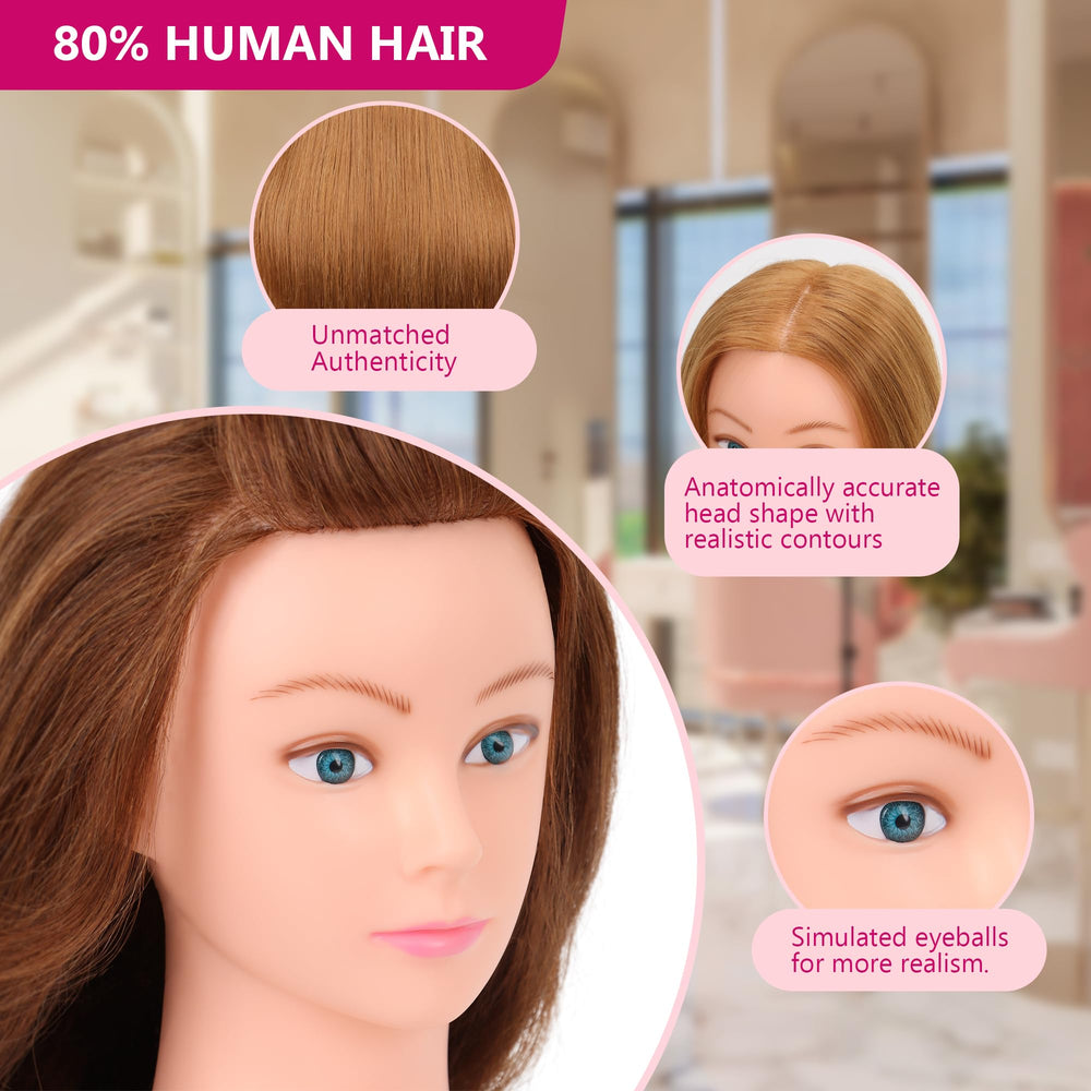 YODIDI mannequin head with clamp holder enables hands-free training