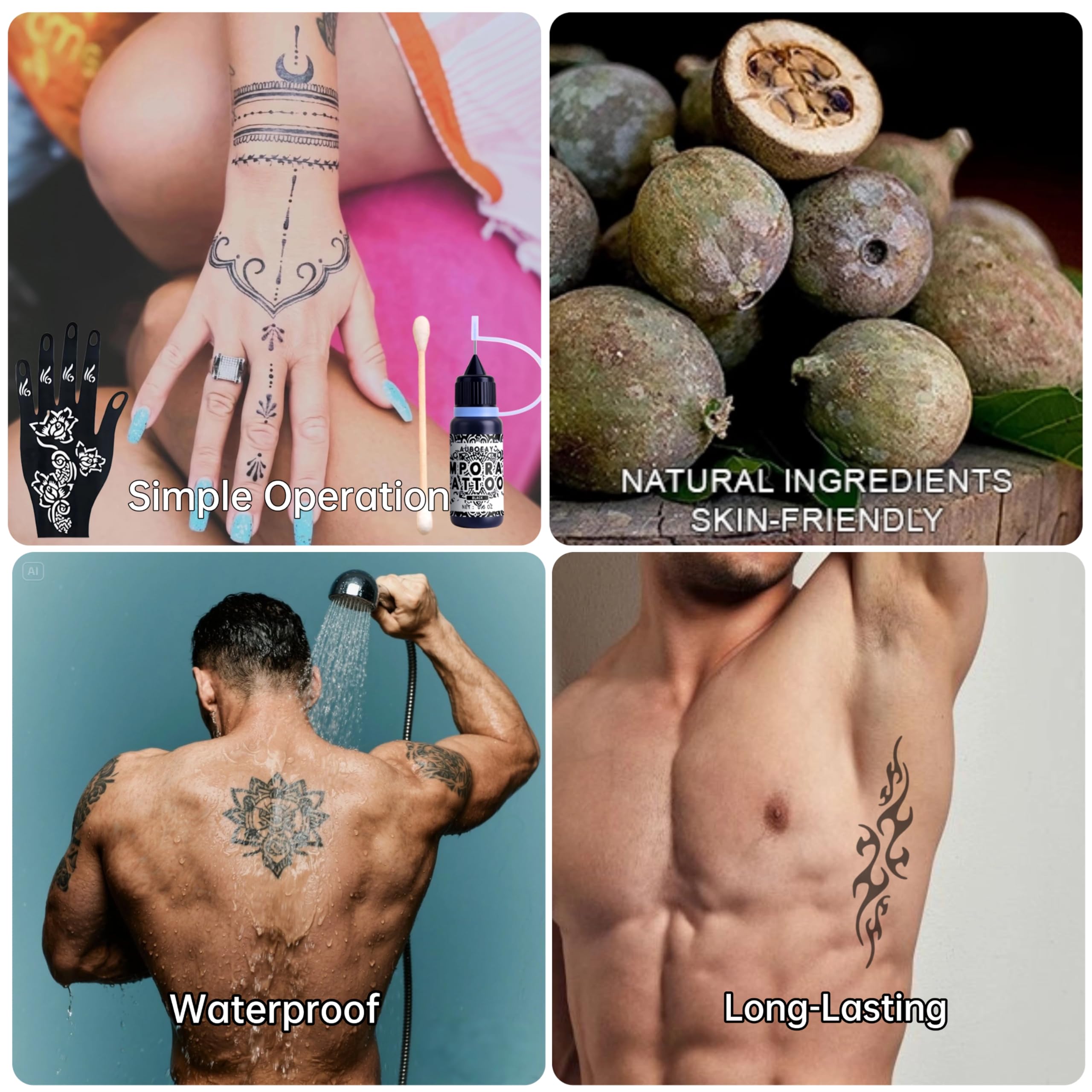 YOEALABY arm application demo for safe, painless temporary tattoos