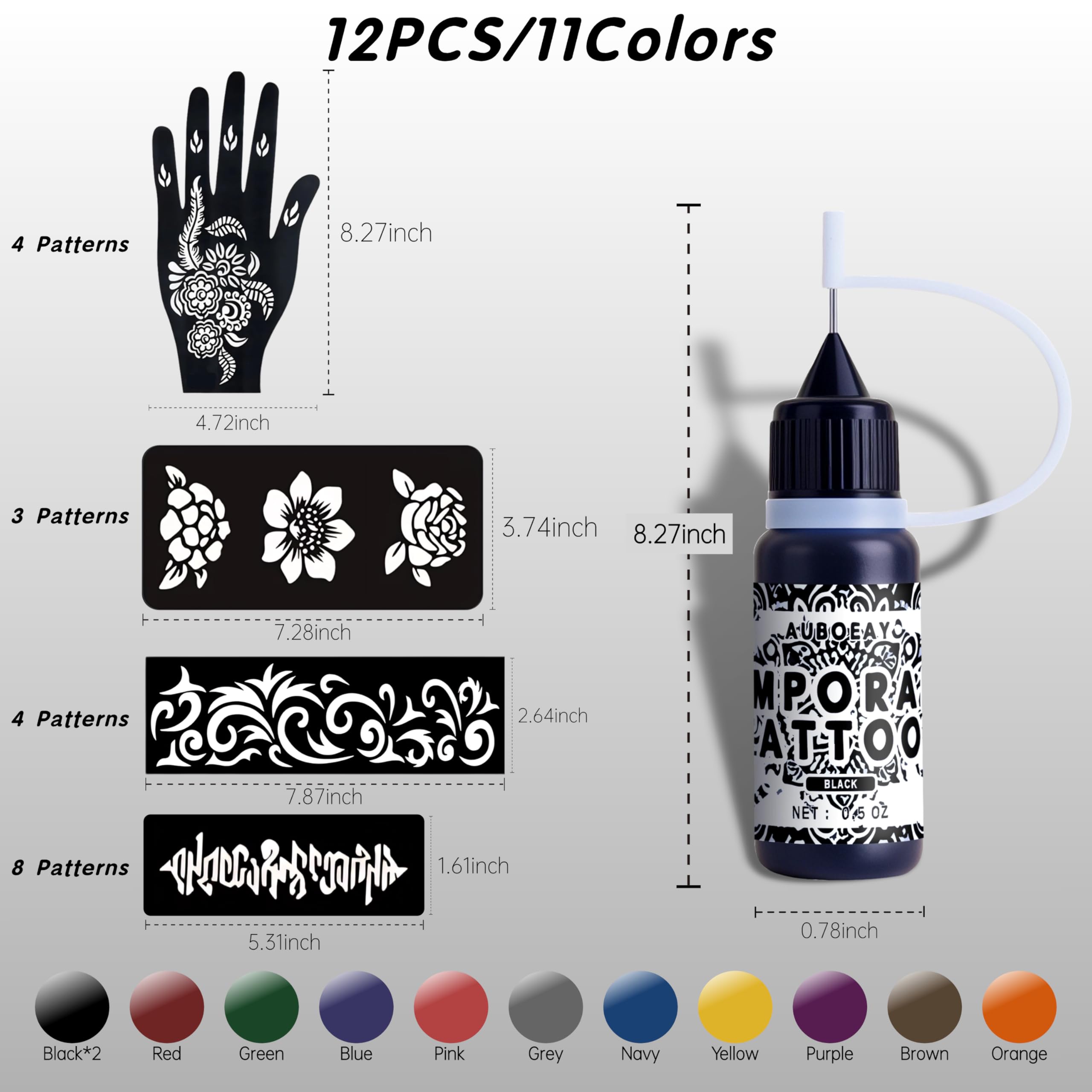 YOEALABY color swatches showing ink shades for vivid, party-ready looks