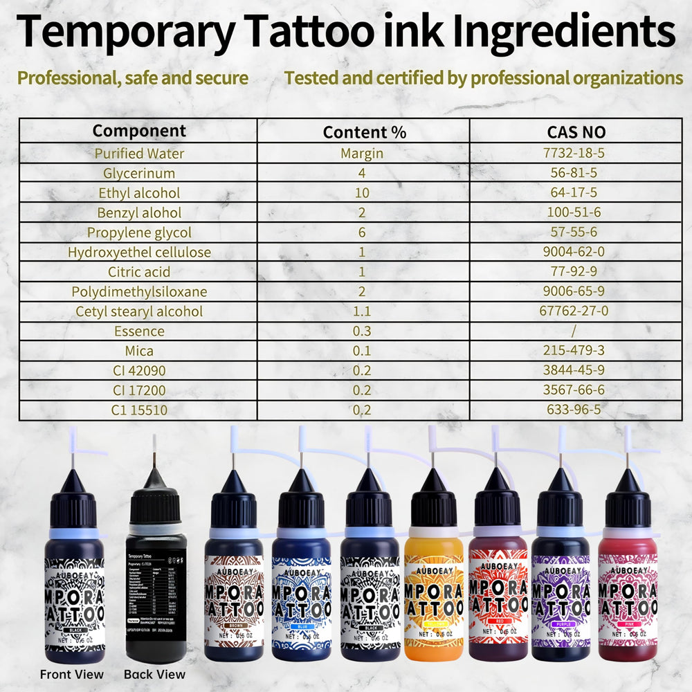 YOEALABY stencil pack arranged for easy placement and quick, clean tattoo designs