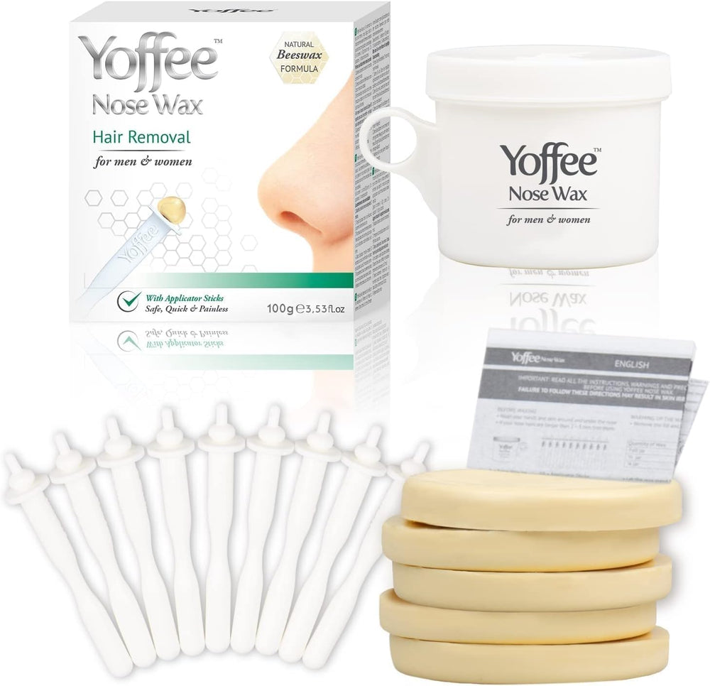 Yoffee Original Nose Wax instructions-guide offers clear steps for quick at-home waxing.