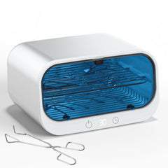 Yofuly 12L sterilizer front view demonstrates compact design for efficient salon tool cleaning.