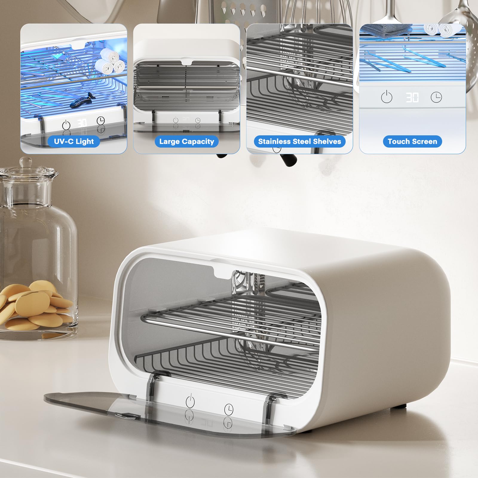 Yofuly quick-clean cycle highlights simple button operation and adjustable timing.
