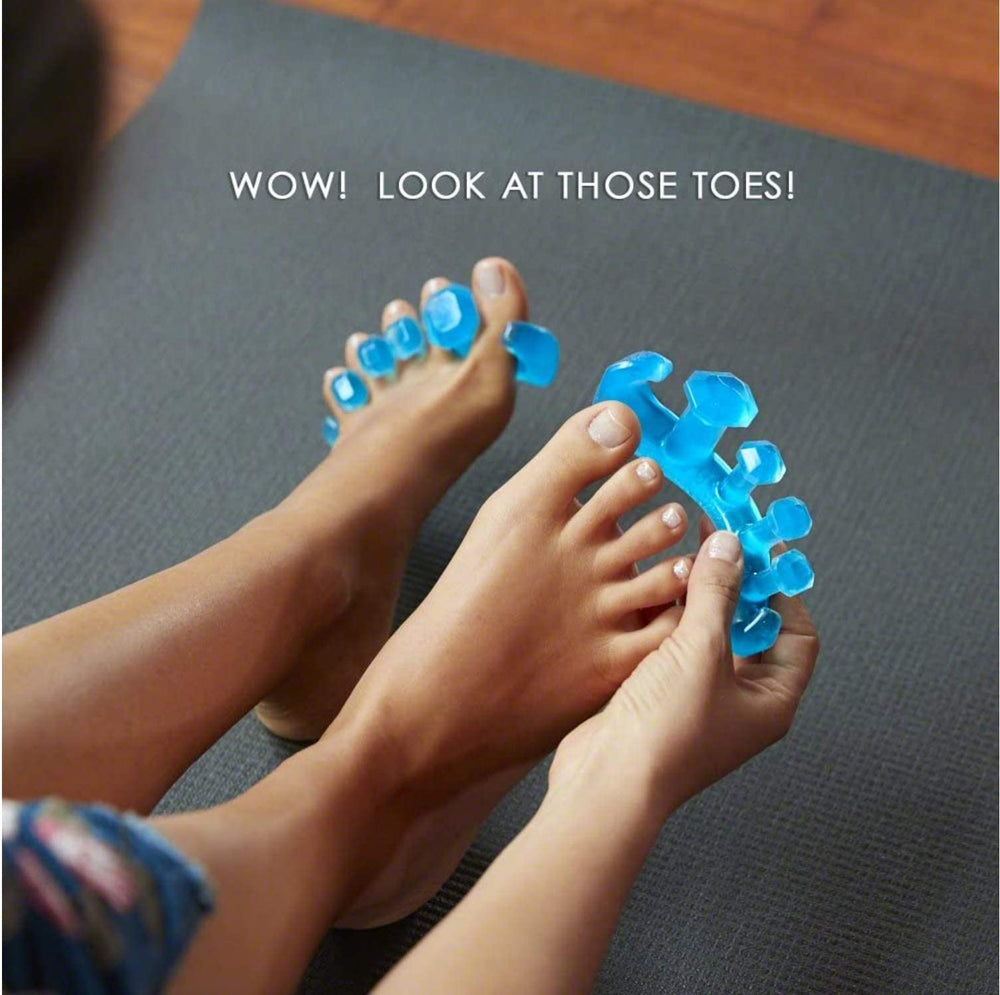 YogaToes Gems between-toes layout gently separates toes for comfortable alignment.