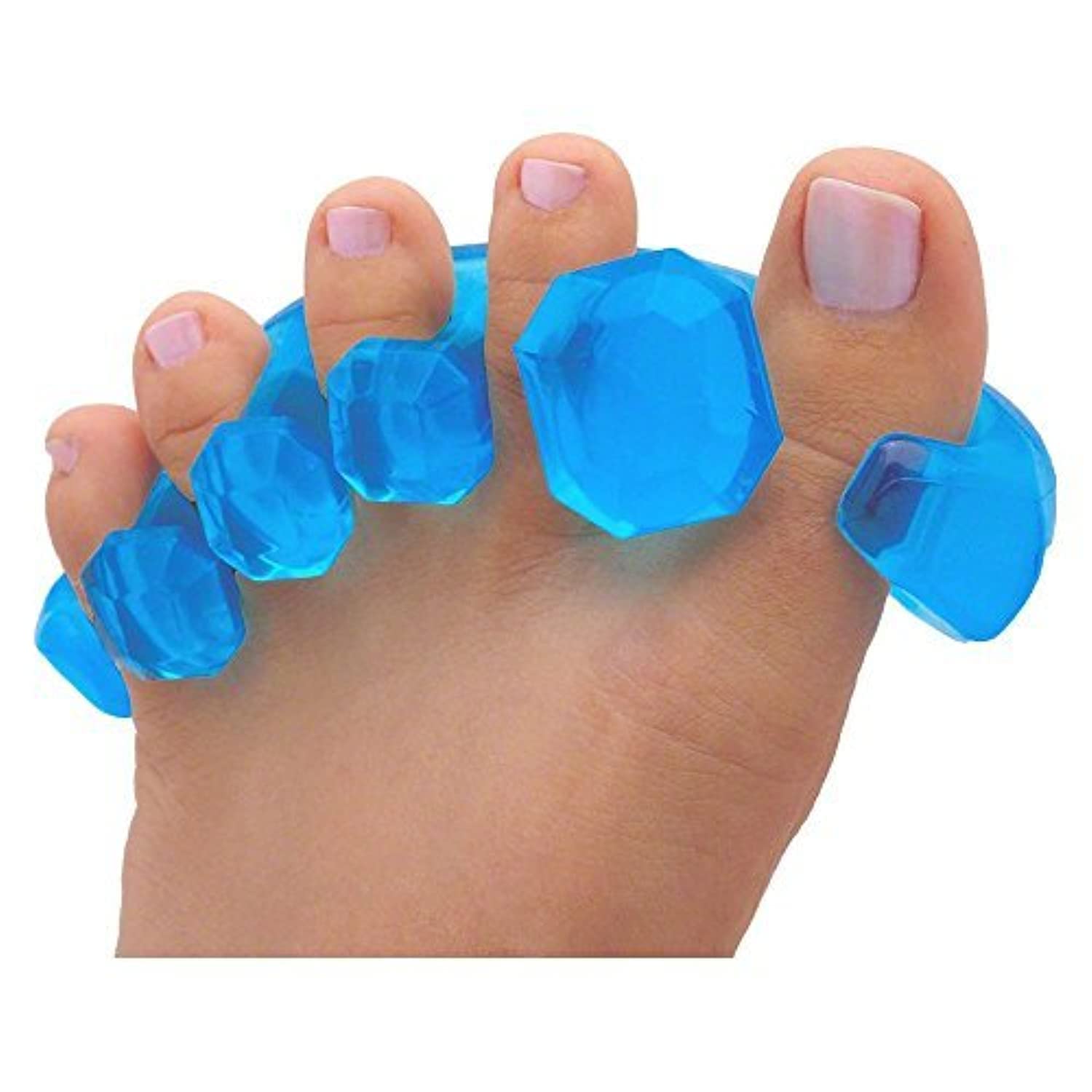 YogaToes Gems gemstone-design toe-stretcher demonstrates premium foot care for daily use.