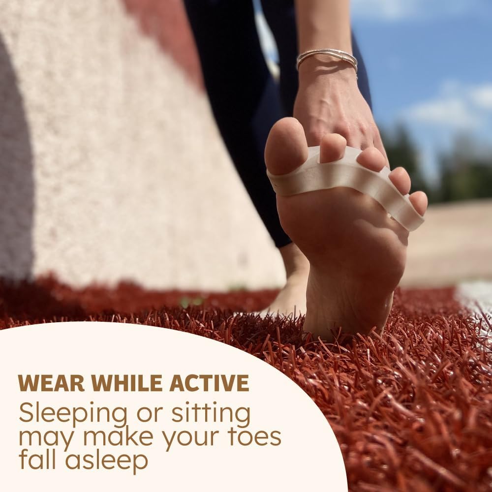 Yoga Trapeze latex-free toe stretchers for sensitive skin during workouts.